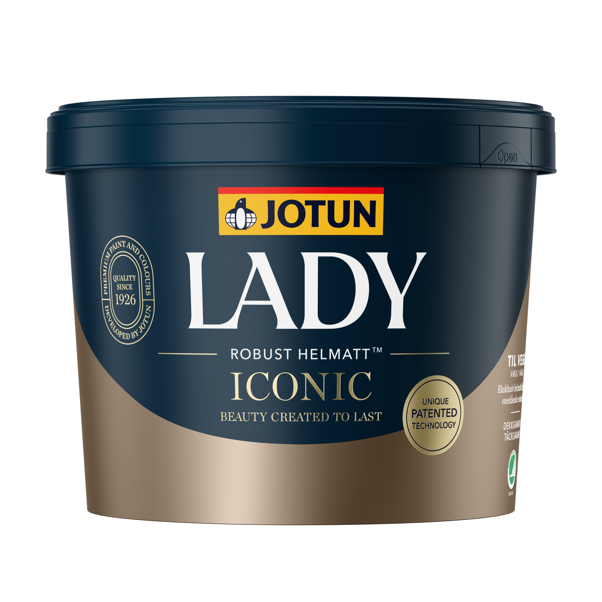 Jotun LADY Iconic Helmat glans 3 Vaskbar, Smudsafvisende & Slidstærk Vægmaling NYHED